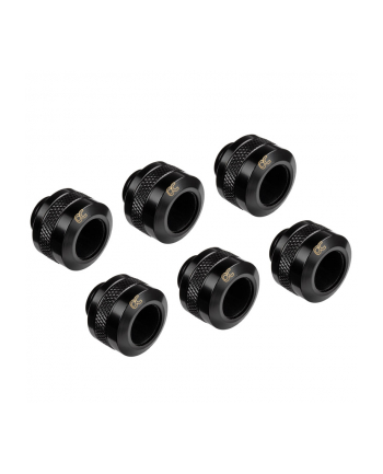 Alphacool Eiszapfen PRO 13mm HardTube Fitting G1 / 4 - Deep Black Sixpack, connection nr 2