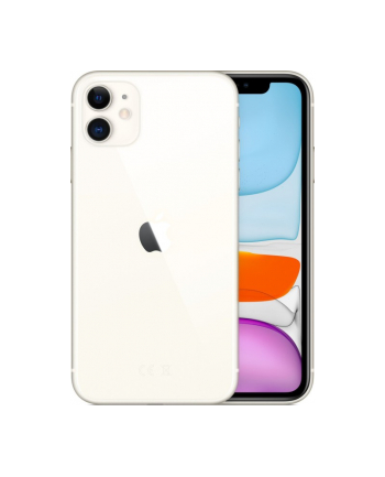 Apple iPhone 11 - 6.1 - iOS 128GB D-E Kolor: BIAŁY