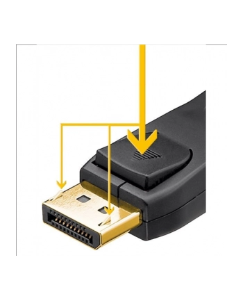 goobay DisplayP-St> DisplayP-St 2.0m - DP connection cable 1.2, gold-plated