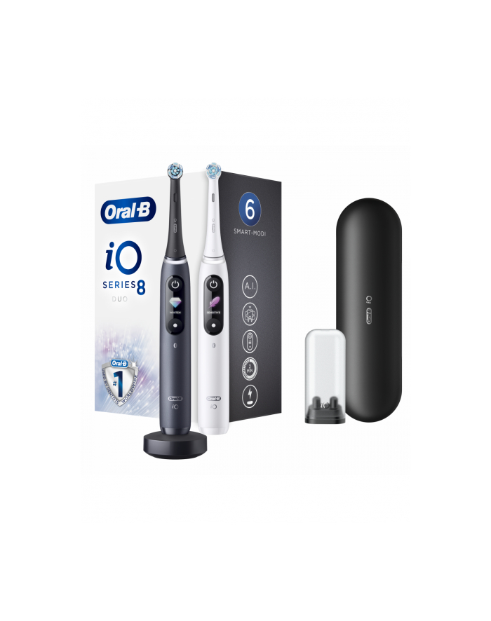 Braun Oral-B iO Series 8 Kolor: BIAŁY / Kolor: CZARNY - with 2nd handpiece główny