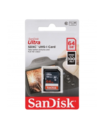 KARTA SANDISK ULTRA SDXC 64GB 100MB/s nr 1