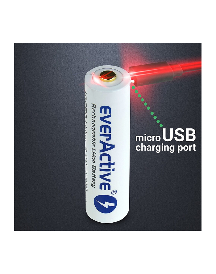 EVERACTIVE AKUMULATOR 18650 3 7V LI-ION 3200MAH MICRO USB Z ZABEZPIECZENIEM FWEV1865032MBOX główny