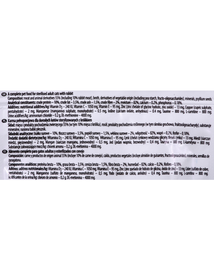 DOLINA NOTECI Piper dla kota sterilised z królikiem główny