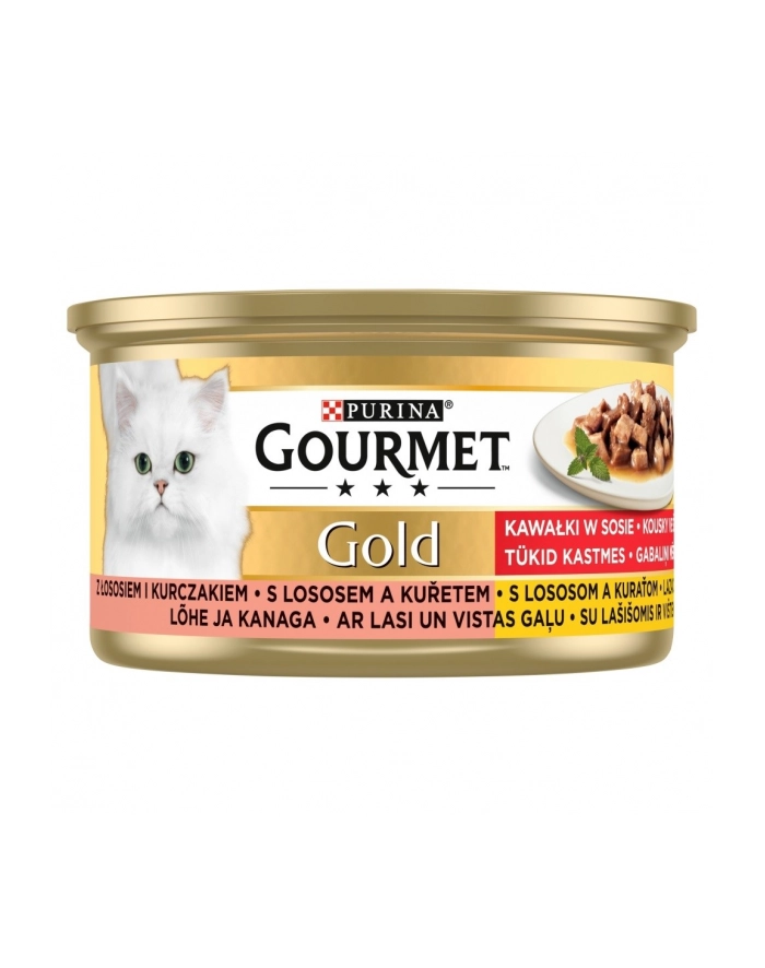 purina nestle GOURMET GOLD - łosoś i kurczak w sosie 85g główny