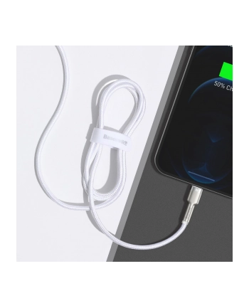 BAS(wersja europejska)S KABEL USB-C LIGHTNING CAFULE PD 1M BIAŁY