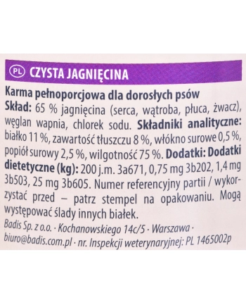 ANIMONDA GranCarno Single Protein smak: jagnięcina - puszka 400g nr 1