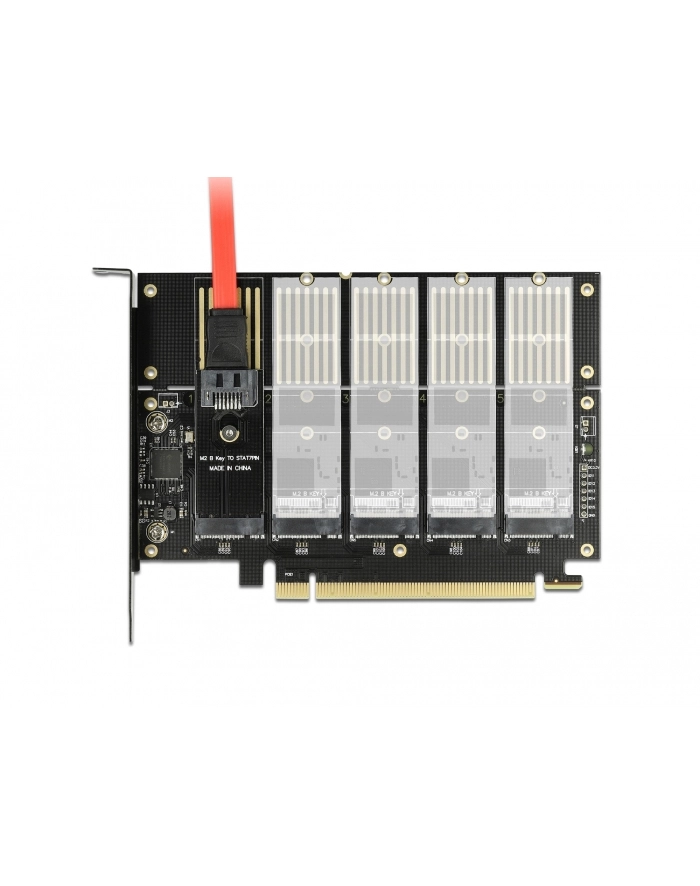 D-ELOCK KARTA PCI-E X16 -> 5X M2 LOW PROFILE KEY B + ADAPTERY SATA 90435 główny