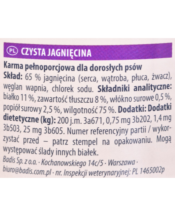 ANIMONDA GranCarno Single Protein smak: jagnięcina - puszka 400g