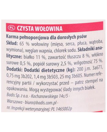 ANIMONDA GranCarno Single Protein smak: wołowina - puszka 800g