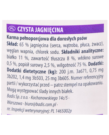 ANIMONDA GranCarno Single Protein smak: jagnięcina - puszka 800g