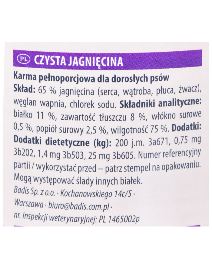 ANIMONDA GranCarno Single Protein smak: jagnięcina - puszka 800g główny