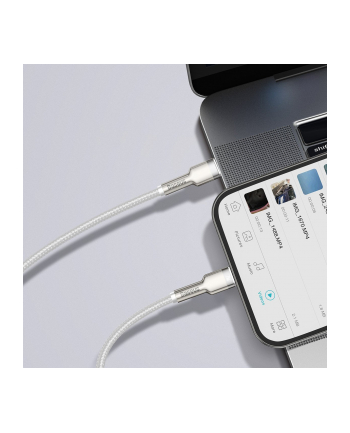 BAS(wersja europejska)S KABEL USB-C LIGHTNING CAFULE PD 1M BIAŁY