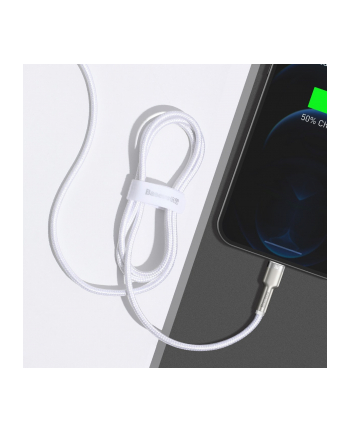 BAS(wersja europejska)S KABEL USB-C LIGHTNING CAFULE PD 1M BIAŁY