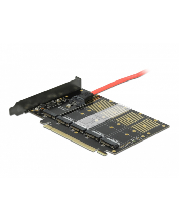 D-ELOCK KARTA PCI-E X16 -> 5X M2 LOW PROFILE KEY B + ADAPTERY SATA 90435