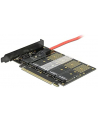 D-ELOCK KARTA PCI-E X16 -> 5X M2 LOW PROFILE KEY B + ADAPTERY SATA 90435 - nr 18