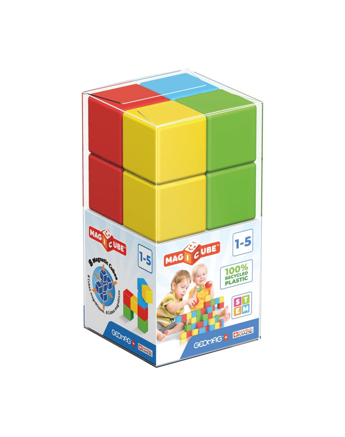 trefl MegiCube Full Color Recycled Crystal - klocki magnetyczne 8el. G054 główny