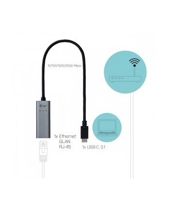 i-tec USB-C Metal 2.5Gb ps Ethernet Adapter