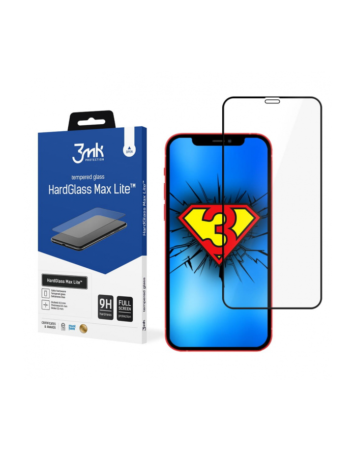 3mk HardGlass Max Lite iPhone 12 Mini 5,4 Szkło Hartowane główny