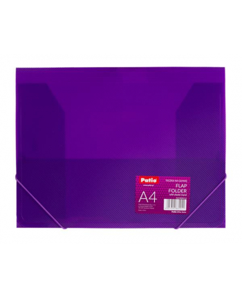 Teczka na gumkę A4 transparentna fioletowa PAT4003S/N/12 Patio
