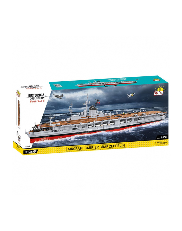 COBI 4826 Historical Collection WWII Niemiecki lotniskowiec Aircraft Carrier Graf Zeppelin 3136 klocków główny