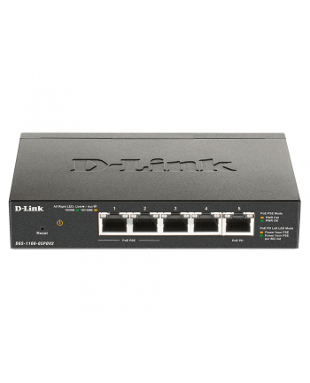 d-link Przełącznik Smart DGS-1100-05PDV2  5xGE (2xPoE)