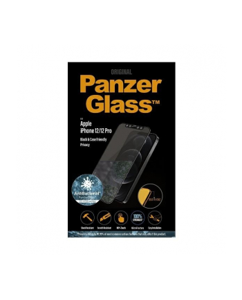 panzerglass Szkło ochronne E2E Super+ iPhone 12/12 Pro Case Friendly            AntiBacterial Microfracture Privacy