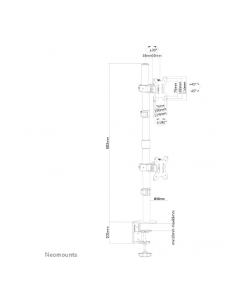 neomounts by newstar Uchwyt biurkowy podwójny LCD FPMA-D550DVBLACK