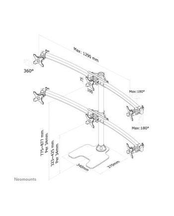 neomounts by newstar Uchwyt biurkowy na 6 LCD FPMA-D700DD6