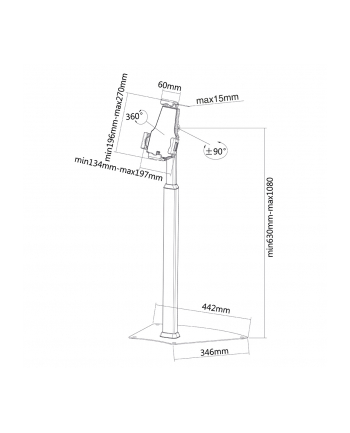 neomounts by newstar Stojak podłogowy TABLET-S200SILV