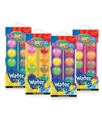 patio Farby akwarelowe 12 kolorów mała pastylka 41508 Colorino Kids mix cena za 1 szt nr 1