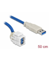 D-ELOCK Keystone module USB-A F 3.0 -> USB-A M 250 degree with 50cm cable - nr 1