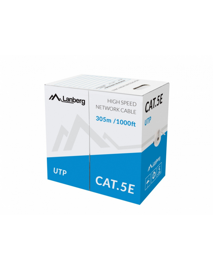 LANBERG LAN cable UTP cat.5e 305m solid CCA Kolor: CZARNY główny