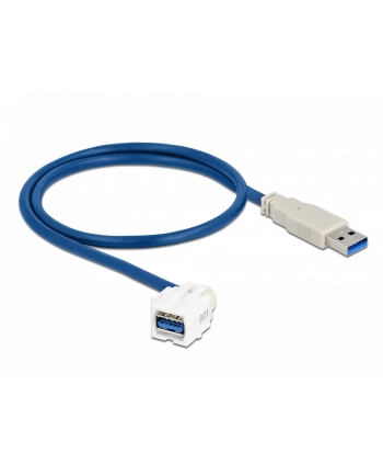D-ELOCK Keystone module USB-A F 3.0 -> USB-A M 250 degree with 50cm cable