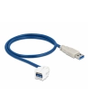 D-ELOCK Keystone module USB-A F 3.0 -> USB-A M 250 degree with 50cm cable - nr 3