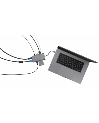icybox Stacja dokująca IB-DK4040-CPD TYPE-C z dwoma interfejsami wideo nr 1
