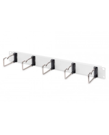 DIGITUS DN-97666 1U cable management panel 5xsteel rings 40x75mm grey RAL 7035 nr 1