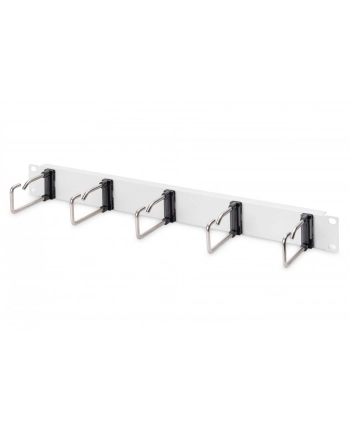 DIGITUS DN-97666 1U cable management panel 5xsteel rings 40x75mm grey RAL 7035 nr 2