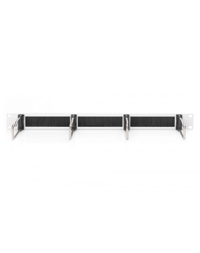 DIGITUS DN-97668 1U cable management panel with brush 4xsteel rings 40x75mm grey RAL 7035 główny