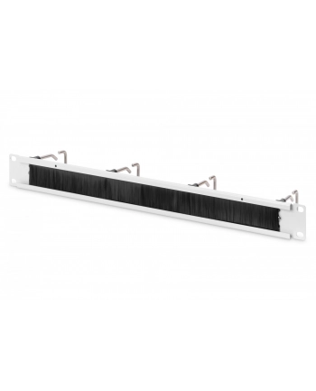 DIGITUS DN-97668 1U cable management panel with brush 4xsteel rings 40x75mm grey RAL 7035 nr 2