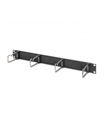 DIGITUS DN-97669 1U cable management panel with brush 4xsteel rings 40x75mm Kolor: CZARNY RAL 9005 nr 2