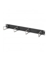 DIGITUS DN-97669 1U cable management panel with brush 4xsteel rings 40x75mm Kolor: CZARNY RAL 9005 - nr 16