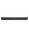 DIGITUS DN-97669 1U cable management panel with brush 4xsteel rings 40x75mm Kolor: CZARNY RAL 9005 - nr 22