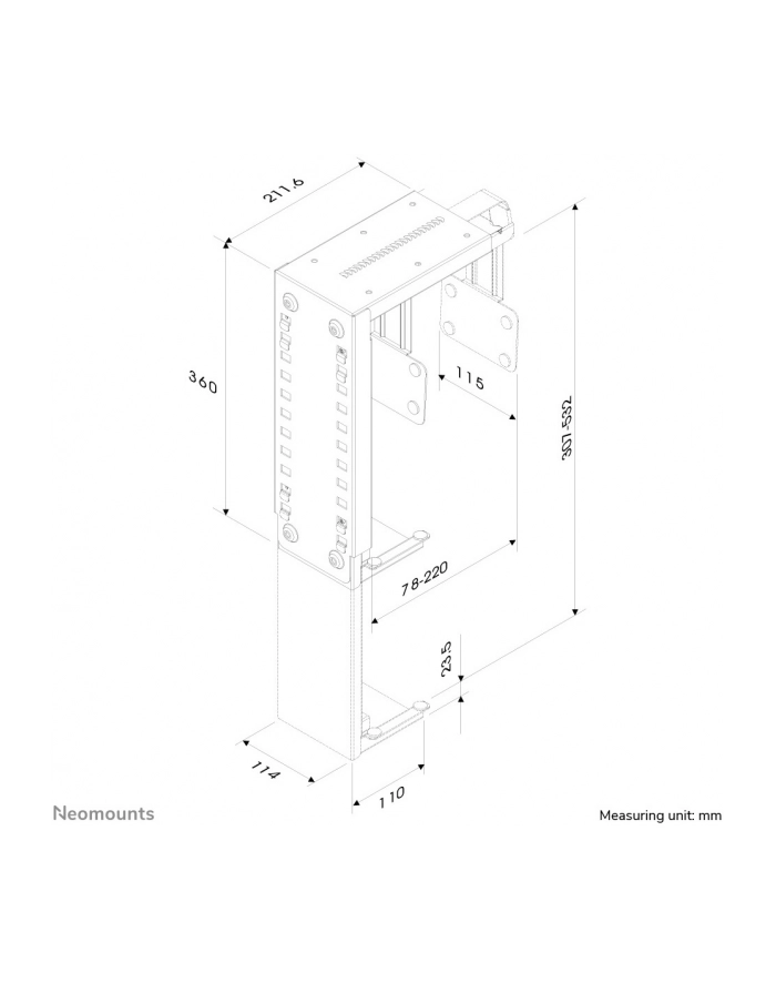 neomounts by newstar Uchwyt podwieszany na PC CPU-D100 BLACK główny
