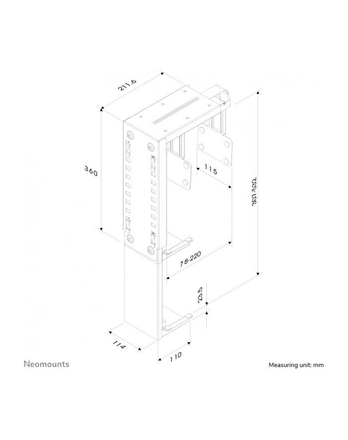 neomounts by newstar Uchwyt podwieszany na PC CPU-D100 BLACK główny