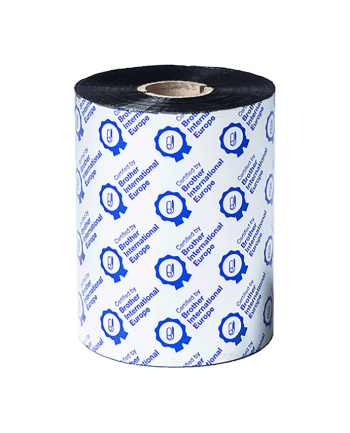 BROTHER Black ribbon standard wax/resin 110mm x 600m Sold in 6-pack
