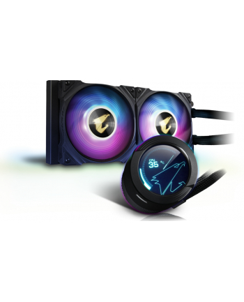 GIGABYTE AORUS WATERFORCE X 240 All-in-one Liquid Cooler with Circular LCD Display RGB Fusion 2.0 Triple 120mm ARGB