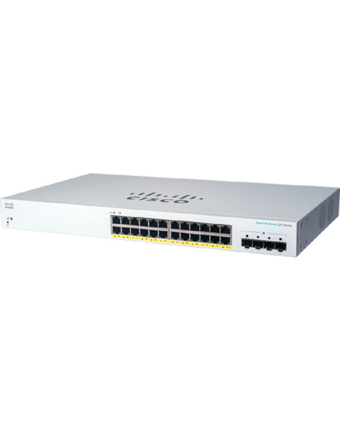 CISCO Business Switching CBS220 Smart 24-port Gigabit PoE 195W 4x1G SFP uplink główny