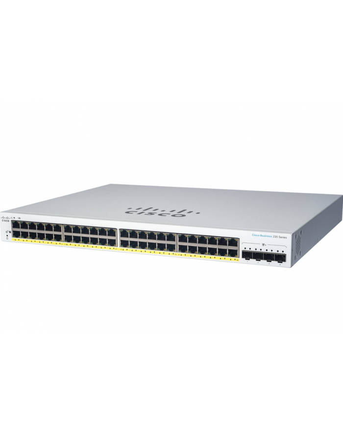 CISCO Business Switching CBS220 Smart 24-port Gigabit PoE 195W 4x10G SFP+ uplink główny