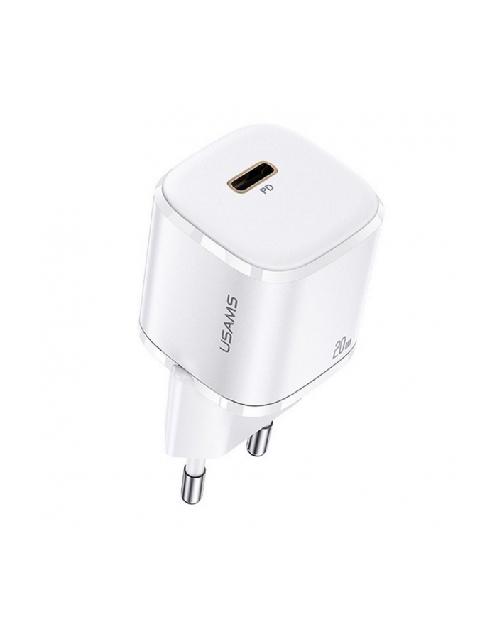 usams Ładowarka sieciowa 20W 1xUSB-C T36 PD3.0 Fast Charging Only Head Biała główny