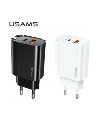 usams Ładowarka sieciowa 1xUSB-C+1xUSB T35 20W PD3.0 QC3.0 Fast Charging